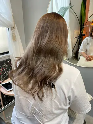 セミロング カラー ヘアアレンジ chapter問屋町 💘小室明華のヘアスタイル