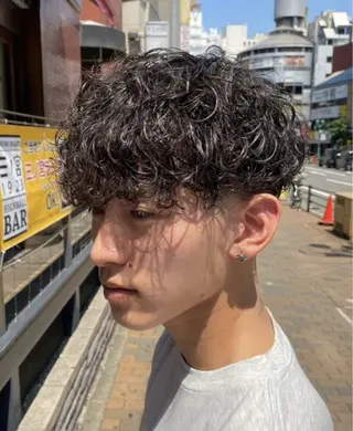 パーマ メンズ 年間2000名担当◎ パーマ職人/仲原佑樹のヘアスタイル