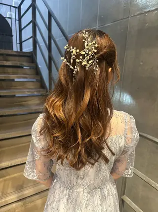 ロング カラー パーマ ヘアアレンジ VIVIE【ヴィヴィ】所属・髪質改善/韓国風 レイヤー/田村祐樹のヘアスタイル