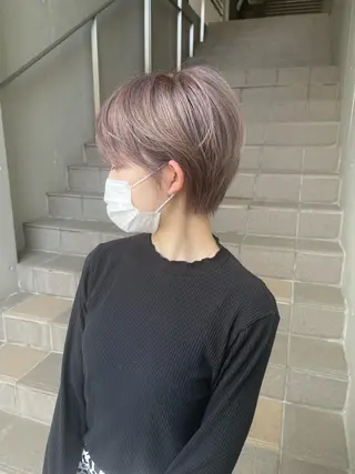 ショート カラー AUBE HAIR sereine　オーブヘアー　セレーヌ所属・💐くびれヘア/艶髪 山根　禎章のヘアスタイル