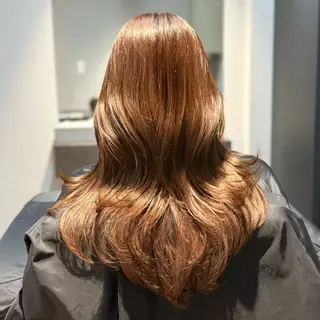 ロング カラー ケアブリーチ Ⅰ 髪質改善カラーのヘアスタイル