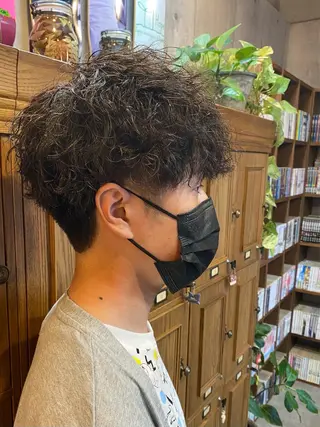 ショート パーマ メンズ 【扉gate】野崎 英幸のヘアスタイル