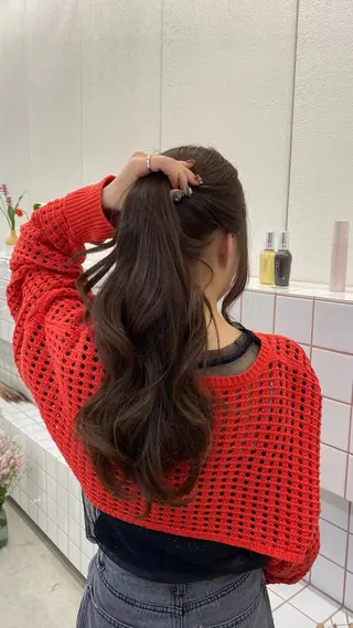 ロング カラー NIKO/名古屋/ 伏見/花屋併設のヘアスタイル