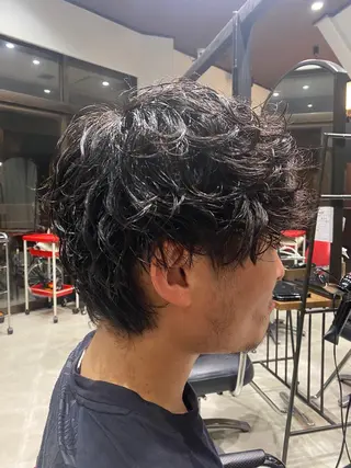 ミディアム パーマ わたなべ りょうのヘアスタイル