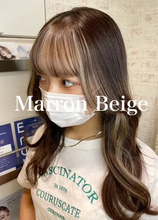 セミロング カラー matiz マティス 表参道所属・💜アンブレラカラー 髪質改善 丸尾】のヘアスタイル