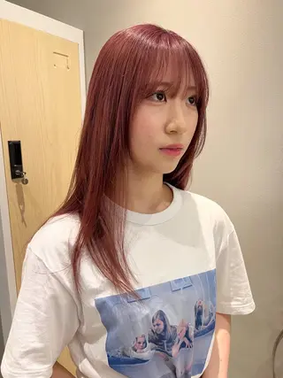 ロング カラー 垢抜けハイトーン×ブ ロウリストAZUKIのヘアスタイル