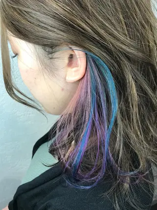 ミディアム カラー デザインカラー🌈 高木リョウのヘアスタイル