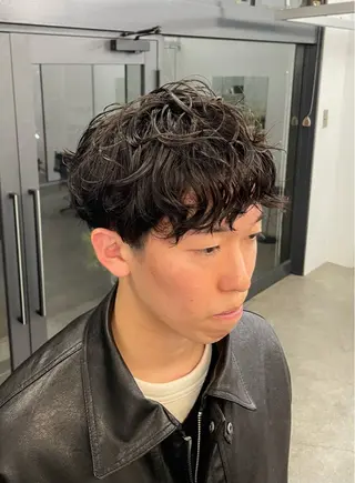 ショート パーマ メンズ 【お洒落パーマ】 Elme　肥塚康汰郎のヘアスタイル