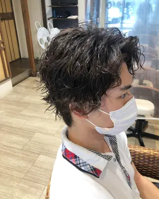 ショート パーマ メンズ メンズパーマ/ スパイキー/神田正紀のヘアスタイル