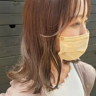 セミロング カラー 高橋 舟太郎のヘアスタイル
