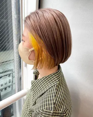 ショート カラー 女性リピ90%🍨 🩷佐藤みずきのヘアスタイル