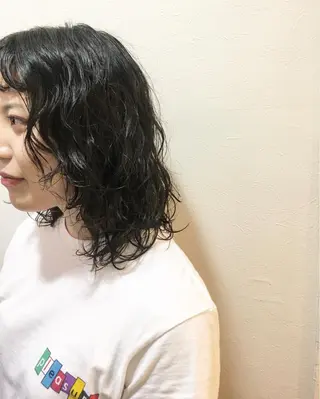 ミディアム パーマ yuki hair所属・yuki watanabeのヘアスタイル