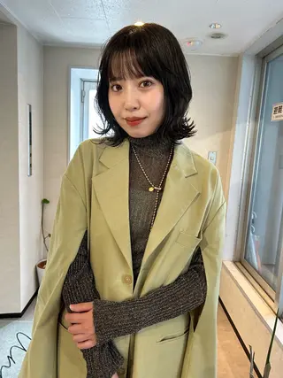 ミディアム カラー 林 浩太郎のヘアスタイル