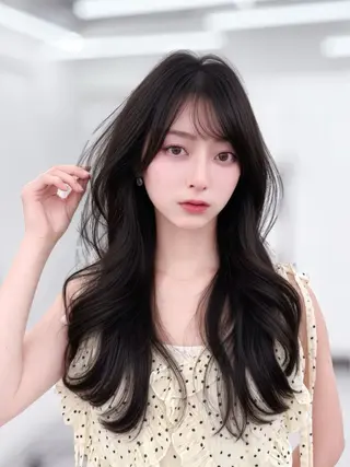 ロング カラー 韓国ガーリーヘア🎀 Sayaka🤍のヘアスタイル