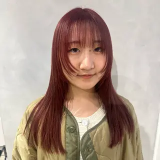 セミロング カラー デザインカラー/パー マ🦖外岡咲希🦖のヘアスタイル