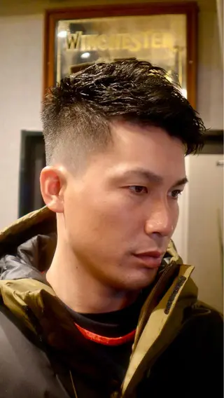 ショート メンズ メンズ眉毛ワックス 青山英憲のヘアスタイル