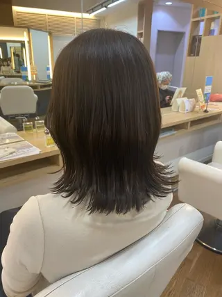 ミディアム カラー ヘアアレンジ 韓国ヘア sasugaのヘアスタイル