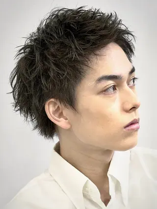 ショート パーマ メンズ 楽斗/メンズパーマ /スパイキーショートのヘアスタイル