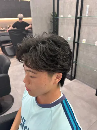 ショート カラー パーマ メンズ お客様満足度NO.1 /副店長YUTAのヘアスタイル