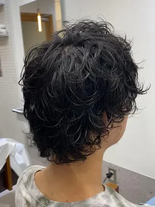 ショート パーマ メンズ 永野 正芳のヘアスタイル