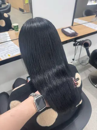 ロング カラー 暗髪🩶ラベンダー/ ブルー/ユウナ🤍のヘアスタイル