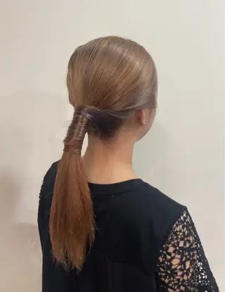 セミロング カラー peige 西村ひなりのヘアスタイル