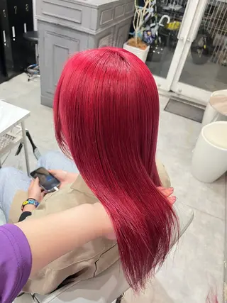 セミロング カラー 🎀透明感ブリーチ カラー🎀ミズキのヘアスタイル