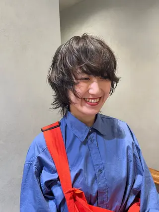 ショート カラー パーマ CANAAN hair salon 表参道店所属・🌿‬ナチュラルヘア /パーマ/蒼真🍃のヘアスタイル