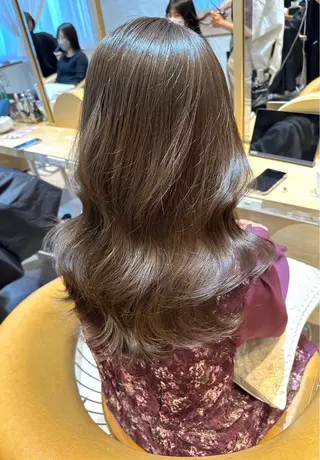 ロング 艶カラー/レイヤー/ 似合わせ/松沢州途のヘアスタイル