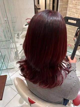 セミロング カラー ボブ/ハイトーン髪質 改善/越谷✨クラモチのヘアスタイル