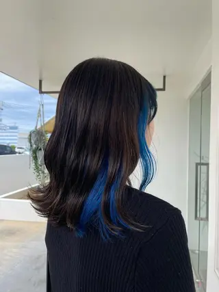 セミロング カラー 木村 架音のヘアスタイル