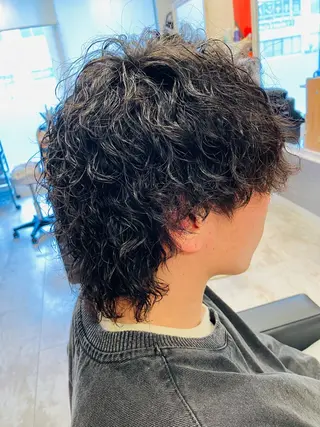 ミディアム パーマ メンズ メンズ特化/パーマ/ フェードWATARUのヘアスタイル