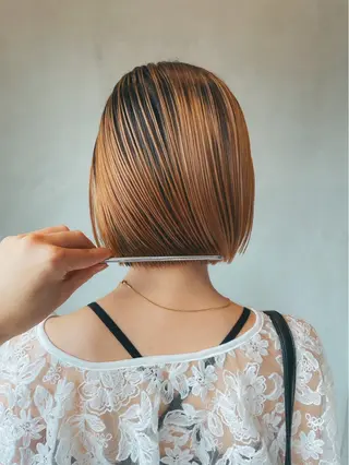 ショート LUVISM長岡 ボブ/三浦めい🌟のヘアスタイル