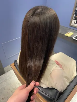 セミロング カラー 🌿長尾俊汰🌿 透明感カラーのヘアスタイル