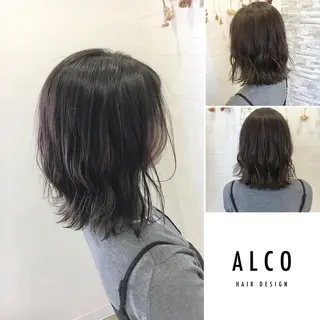 ミディアム カラー パーマ ワタイショウタ 髪質改善✨眉毛サロンのヘアスタイル