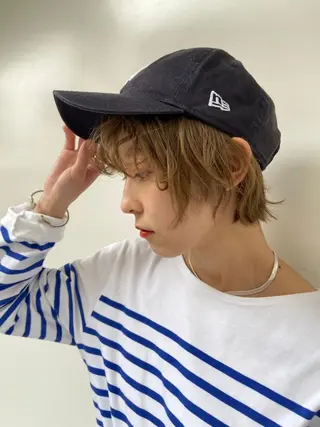 ミディアム カラー パーマ 鈴木 千裕のヘアスタイル