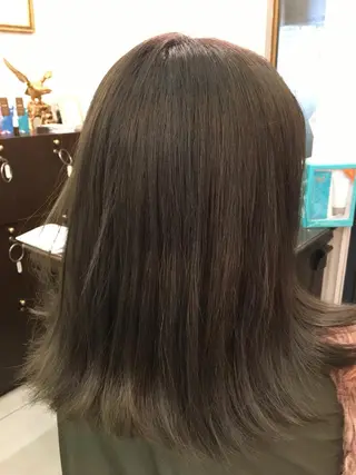 ミディアム セミロング 永井大樹✨ 透明感カラー✨のヘアスタイル