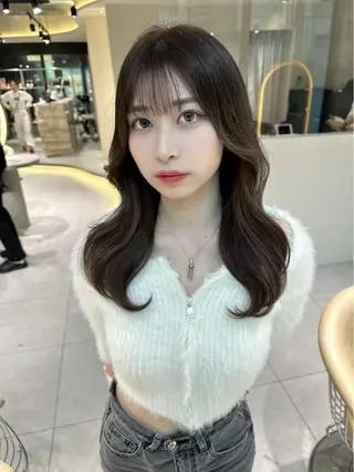 セミロング カラー ✨韓国風レイヤー /髪質改善✨山下　遥のヘアスタイル
