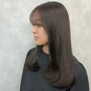ロング 沖山 友津季のヘアスタイル