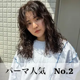 ロング 🖤🌀くるくる パーマ🌀🖤ayaのヘアスタイル