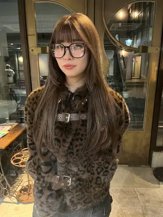 ロング カラー ヘアアレンジ ハイトーン/美髪矯正 🍃大江拓実のヘアスタイル