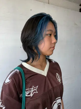 ミディアム カラー goshima nagisaのヘアスタイル