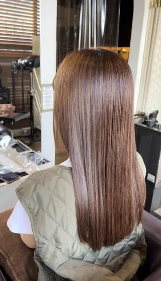 セミロング 髪質改善/マツパ 垢抜け透明カラー衣笠のヘアスタイル