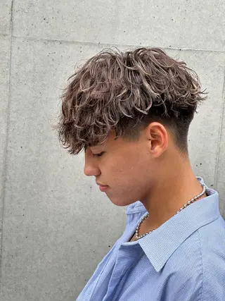 ショート パーマ メンズ 当日予約⭕️ fifth渋谷太田のヘアスタイル
