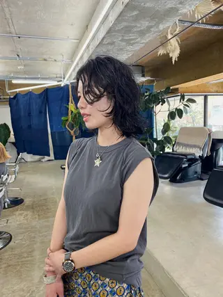 ミディアム パーマ GATTACA所属・KEI gattacaのヘアスタイル