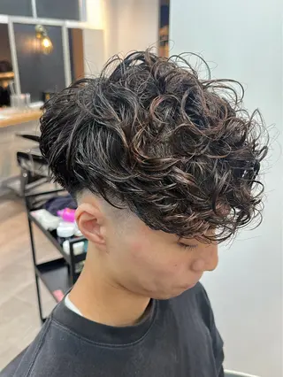 パーマ メンズ 池田 隼也のヘアスタイル