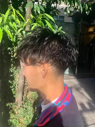 パーマ メンズ ボブ/レイヤー/ メンズ/池澤慎人のヘアスタイル