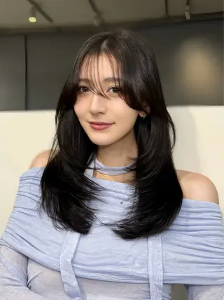セミロング カラー 🦋韓国系指名No1 店長/圓山 祐也🦋のヘアスタイル