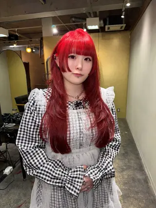 ロング ハイトーン/デザイン honokaのヘアスタイル