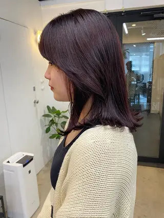 ミディアム カラー 暖色カラー/天神/ ヘイマサクラのヘアスタイル